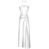Goddess Strapless Satin Holiday Formal Bridesmaid Gown Prom Dress White - Dresses - $54.99 