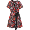 GoenJ Lacetrimmed floralprint wrap dress - Obleke - 