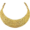 Gold Plate Choker by Trifari - Necklaces - $245.00 