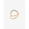 Gold-Tone Pave Ring - Rings - $65.00  ~ £49.40