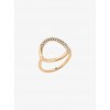 Gold-Tone Pave Ring - Rings - $65.00 