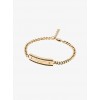 Gold-Tone Plaque Chain Bracelet - Bracelets - $95.00 