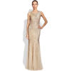 Gold evening gown (Aidan Mattox) - 模特（真人） - 