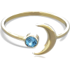 Gold half moon ring - Anillos - $270.00  ~ 231.90€