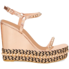 Gold pyramid studded wedge - Wedges - 