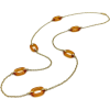 Gold Amber Glass necklace c1970s-1980s - 项链 - 
