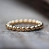 Gold Bubbles Wedding Band, Gold Beads We - Meine Fotos - 