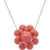 Gold Coral Pendant Necklace 1880s - Ogrlice - 
