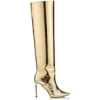 Gold Knee High Booties - Čizme - 