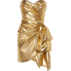 Gold Leather Dress - Kleider - 