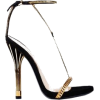 Gold T-Strap Heel - Классическая обувь - 