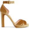 Gold Velvet Sandal - 凉鞋 - 
