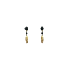 Gold and black earrings - Brincos - 