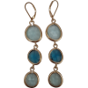 Gold blue earrings - Aretes - $60.00  ~ 51.53€