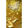 Golden Butterfly Background - Fundos - 