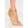 Gold sandal heel - Sandale - 