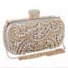 Gold silver fancy flower clutch - Сумочки - 