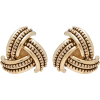 Gold-tone clip-on earrings - Earrings - 