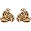 Gold-tone clip-on earrings - Серьги - 