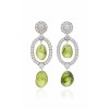 Goshwara Platinum, Peridot And Diamond E - Naušnice - 