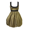Gold-green dress - sukienki - 