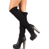 Gothic Thigh High Boots - Čizme - 