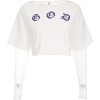 Gothic letter sexy stitching mesh loose - 半袖衫/女式衬衫 - $19.99  ~ ¥133.94
