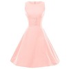 GownTown 1950s Vintage Dresses O-Neck Sleeveless Dresses Swing Stretchy Dresses - Dresses - $19.99 