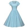 GownTown Retro 1950s Cocktail Dresses Vintage Swing Dress With Short-Sleeves - sukienki - $37.98  ~ 32.62€