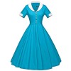 GownTown Womens 1950s Cape Collar Vintage Swing Stretchy Dresses - Vestidos - $29.98  ~ 25.75€