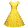 GownTown Women's 1950s Vintage Dresses Cap Sleeves Cocktail Stretchy Dresses Pocket - 连衣裙 - $29.98  ~ ¥200.88