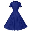 GownTown Womens 1950s Vintage Retro Party Swing Dress Rockabillty Stretchy Dress - Dresses - $29.99 