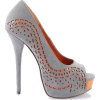 Gray Heels with Orange - Klasyczne buty - 