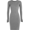 Gray Long-Sleeve Sweater Dress - Kleider - 