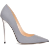 Gray Plain Heels - Classic shoes & Pumps - 