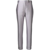 Gray Satin Pants - Capri hlače - 