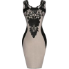 Gray and Lace Dress - sukienki - 