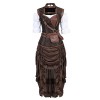 Grebrafan Steampunk Corset Dress 3 Piece Outfits Bustiers with Skirt and Blouse - Donje rublje - $6.89  ~ 5.92€