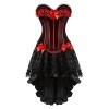 Grebrafan Steampunk Corset Skirt with Zipper,Multi Layered High Low Outfits - Biancheria intima - $6.99  ~ 6.00€