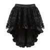 Grebrafan Steampunk Midi Skirt for Women Tulle Multi Layered High Low Outfits Party - Skirts - $5.89 