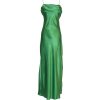 Grecian Satin Prom Formal Gown Long Holiday Party Cocktail Dress Bridesmaid Apple-Green - Dresses - $69.99 