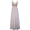 Greek Goddess Chiffon Starburst Beaded Full Length Gown Prom Dress Junior Plus Size Ivory - Dresses - $149.99 