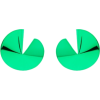 Green Fortune Cookie Earrings - Серьги - 