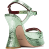 Green Leather Sandals - Sandalias - 