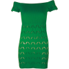 Green Seamless Dress Cut Out Bottom Pattern Ribbed Top - Dresses - $10.90  ~ £8.28