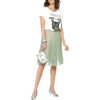Green Silk Pleated Skirt - Юбки - 