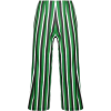Green Stripe Cropped Wide Leg  - Calças capri - 
