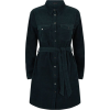 Green Cord Dress - sukienki - 