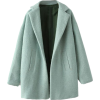 Green Lapel Wool Coat | Choies - Jakne in plašči - 