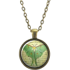 Green Luna Moth Necklace Pendant - Ожерелья - 